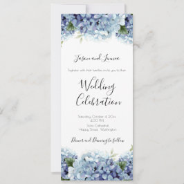 Convites Esqueça-Me-Não Flores Aquarela Elegante