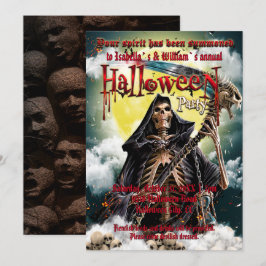 Convites Esqueleto Assustador e Halloween Capaz