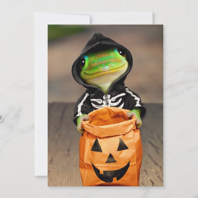 Convites Esqueleto de Gecko (Frente)