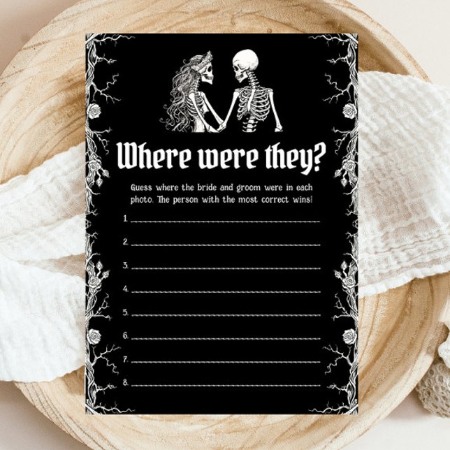 Convites Esqueleto De Halloween Onde Estavam Os Jogo De Cas (Halloween Skeleton Where Were They Couple Game)