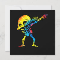 Esqueleto do Halloween Dabbing Dab Hip Hop Caveir