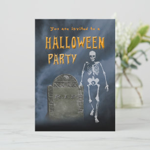 Convites Esqueleto do Partido das Halloween e Tombstone Ant