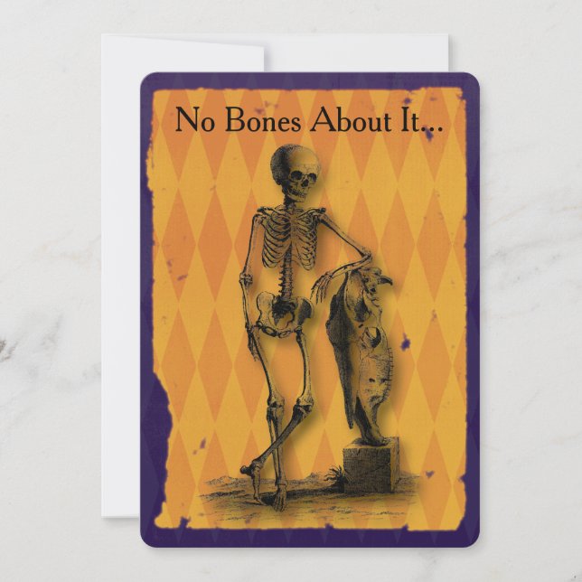 Convites Esqueleto nenhuns ossos sobre ele partido do Dia (Frente)