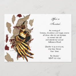 Convites Esqueleto que agarra através do partido do Dia das