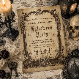 Convites Esqueletos Vitorianos Antigos Halloween Gótico
