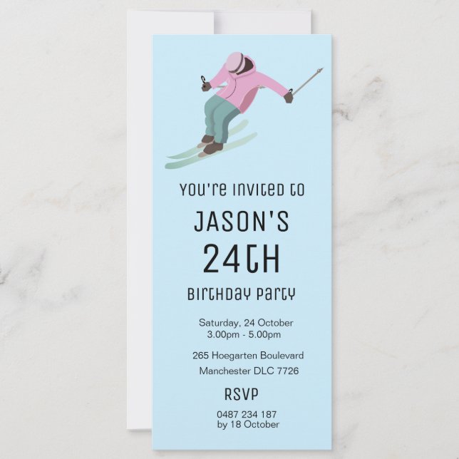 Convites Esqui (Frente)