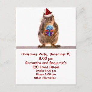 Convites Esquilo bonito e presente do Natal