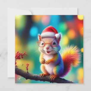 Convites Esquilo De Natal Como Papai Noel-56765