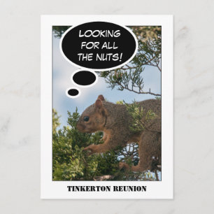 Convites Esquilo de Reunião Familiar Procurando Loucos