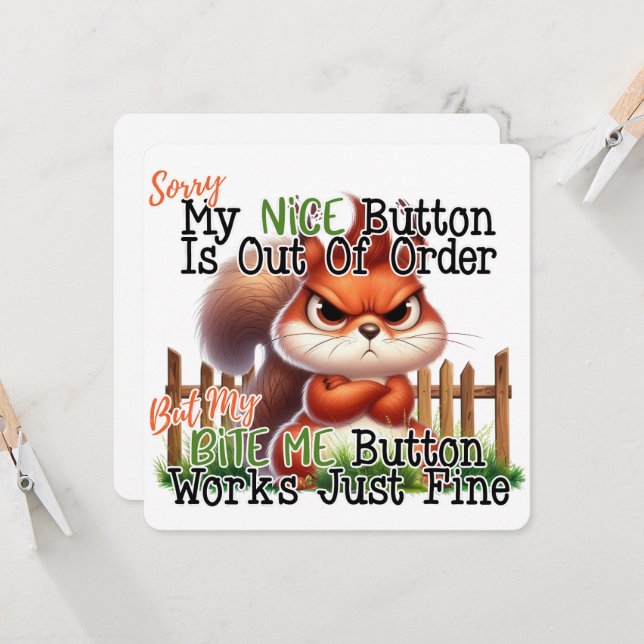 Convites Esquilo Engraçado (Frente/Verso In Situ)