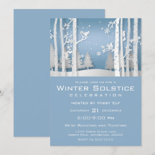 Convites Esquilos e Florestas de Inverno recortados