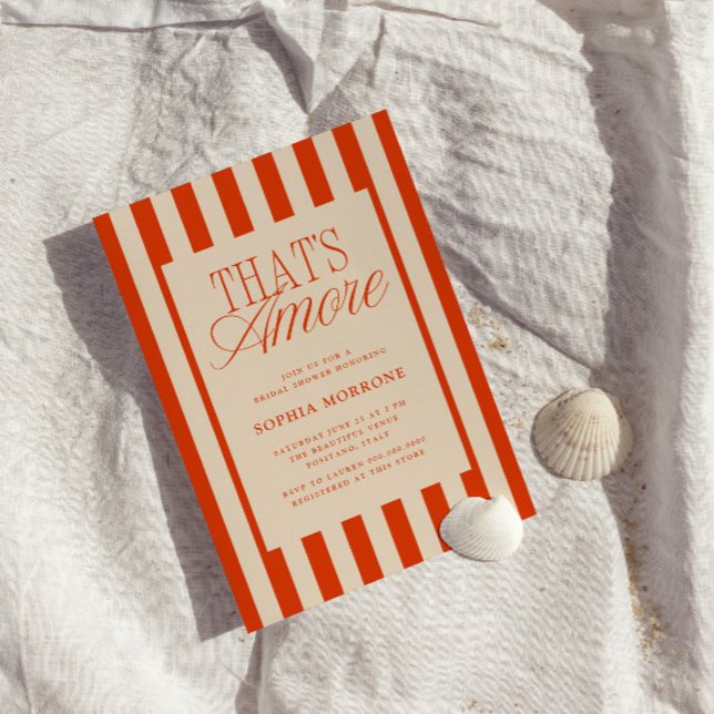 Convites Esse é o Chá de panela Amore Red Stripes (Criador carregado)