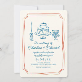 Convites Esse é um casamento de desenho engraçado