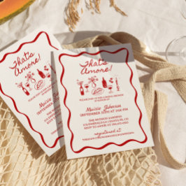 Convites Esse é um Chá de panela de Borda Onda Italiano