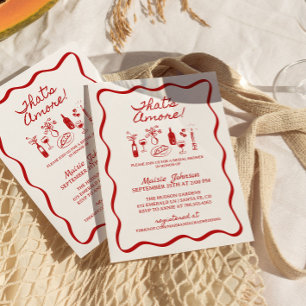 Convites Esse é um Chá de panela de Borda Onda Italiano