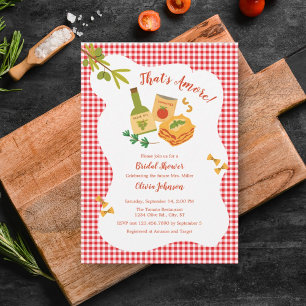 Convites Esse é um Chá de panela de Tema Italiano