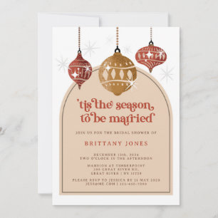 Convites Esta é a época do Chá de panela de Natal Retro Ver