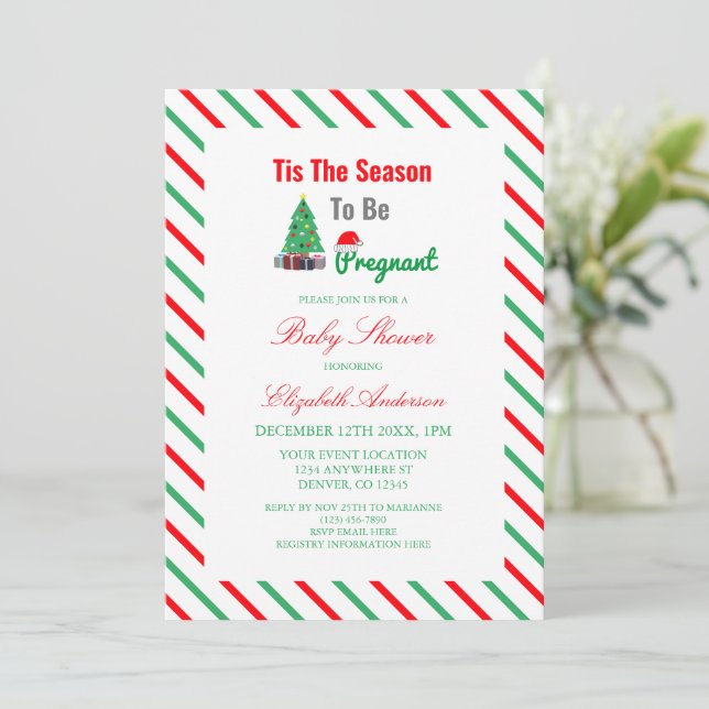 Convites Esta É A Razão Para Estar Grávida Chá de fraldas (Em pé/Frente)