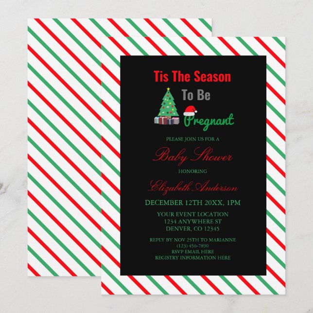 Convites Esta É A Razão Para Estar Grávida Chá de fraldas (Frente/Verso)