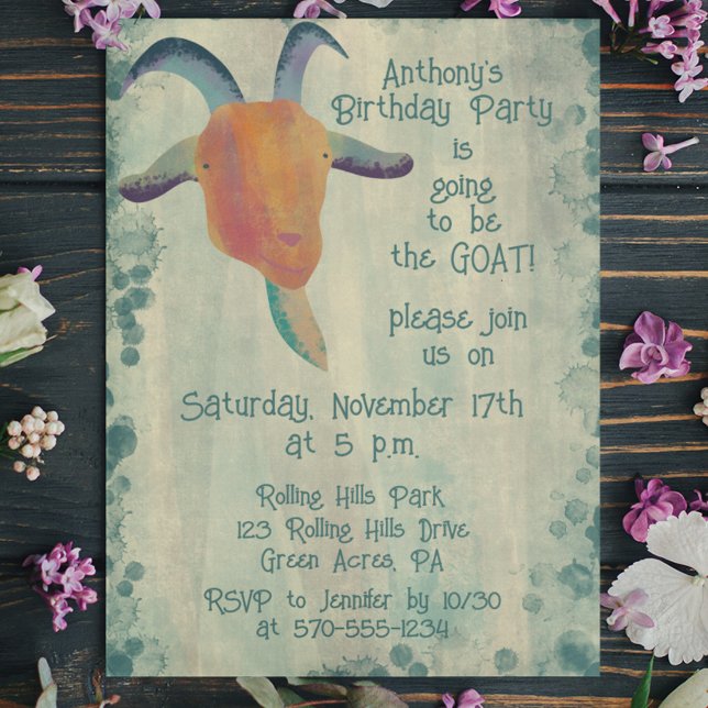 Convites Esta festa vai ser o GOAT (Criador carregado)