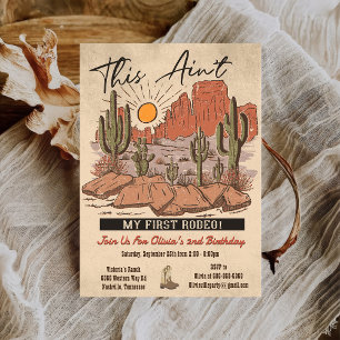 Convites Esta não é a minha primeira Festa de aniversário d