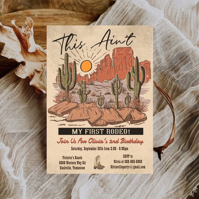 Convites Esta não é a minha primeira Festa de aniversário d (Criador carregado)