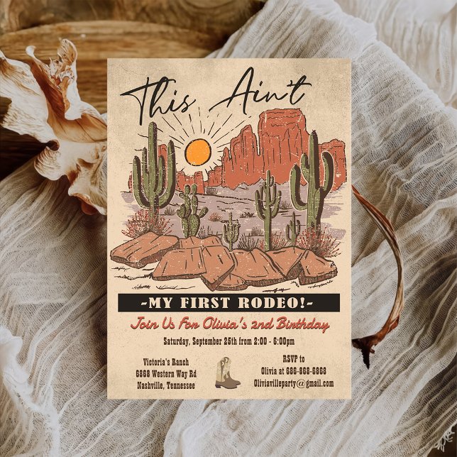 Convites Esta não é a minha primeira Festa de aniversário d (Criador carregado)