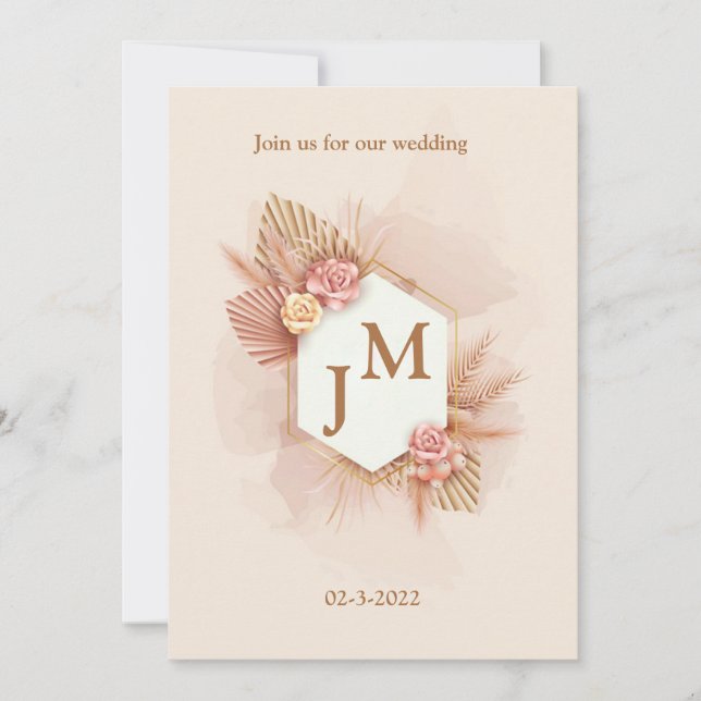 Convites Esta noite é a noite do Eid, casamento, amor e lho (Frente)