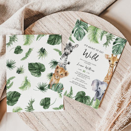 Convites Está Prestes A Obter Chá de fraldas Safari Selvage