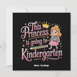 Convites Esta Princesa Vai para o Juízo do Jardim de Infânc