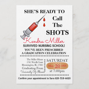 Convites Está pronta para chamar os tiros que nutre a