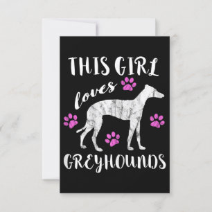 Convites Esta Rapariga Ama Galgos Galgo Italiano Cão