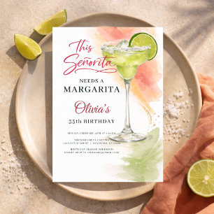 Convites Esta Señorita Precisa uma Festa de Margarita