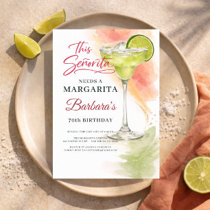 Convites Esta Señorita Precisa uma Margarida 70º Fiesta