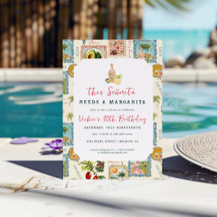 Convites Esta Señorita Precisa uma Margarita Festa Mexica