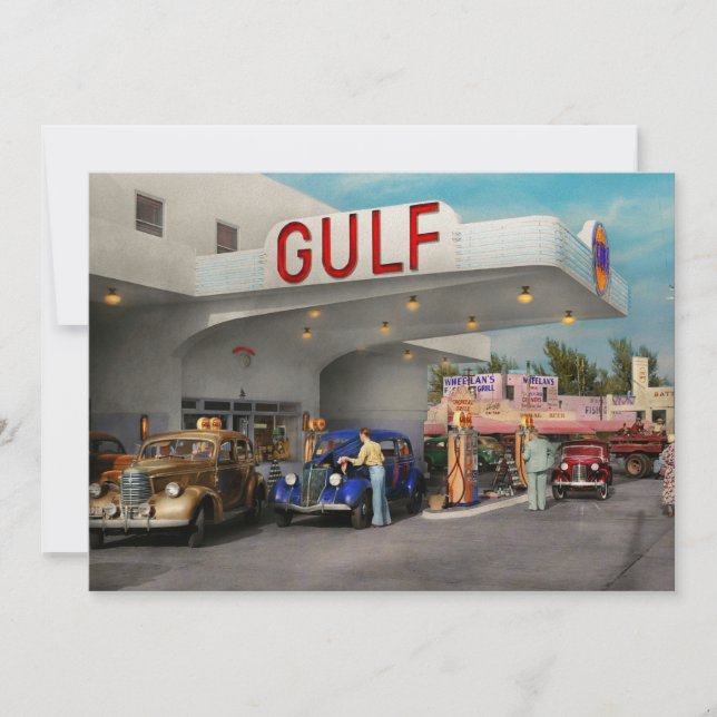 Convites Estação de Gás - A viagem rodoviária americana de  (Frente)