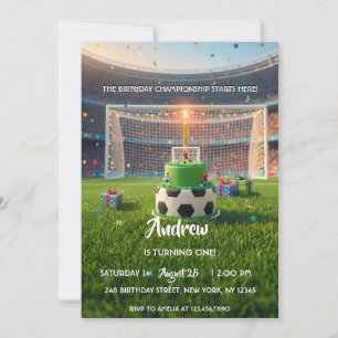 Convites Estádio de Futebol Gol de Esportes Festa de Aniver