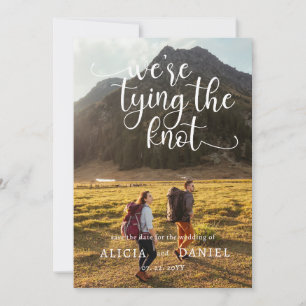 Convites Estamos a casando 2 Código QR de Foto Salvar a Dat