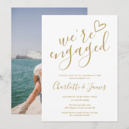 Convites Estamos Engajados Festa de Engajamento Foto Chic D