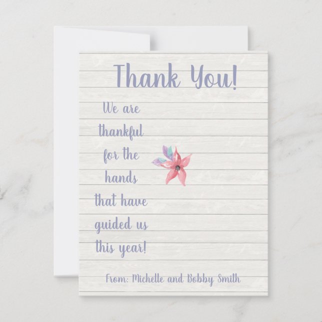 Convites Estamos gratos pelo presente do sanitizer. (Frente)