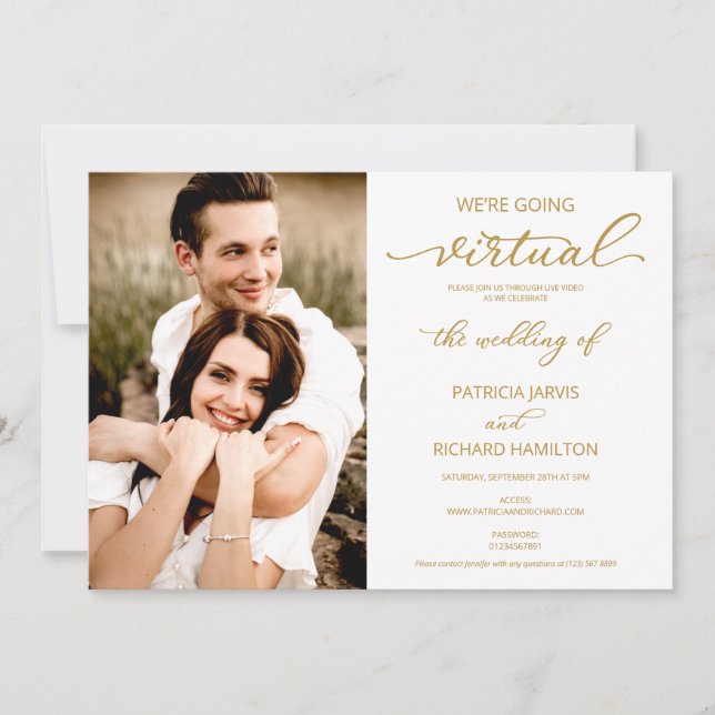 Convites Estamos Indo para o Casamento Social Virtual de Fo (Frente)