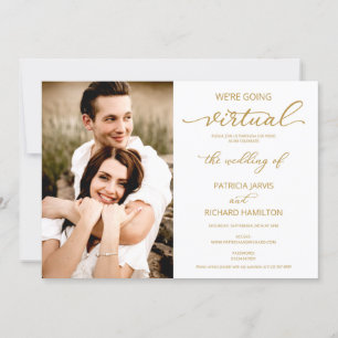 Convites Estamos Indo para o Casamento Social Virtual de Fo