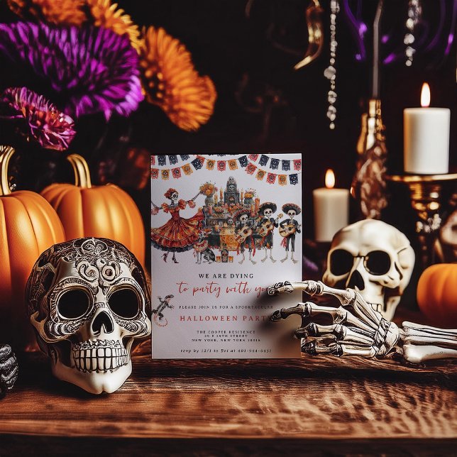 Convites Estamos Morrendo Para Festejar | Festa de Hallowee (Criador carregado)