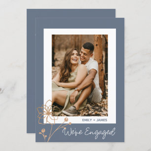 Convites Estamos na Festa de noivado de fotos personalizada