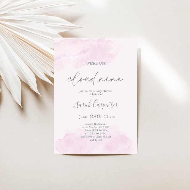 Convites Estamos na Nine Chá de fraldas Girl (Criador carregado)