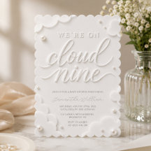 Estamos na Nuvem Nove Chuveiro de Bebê Nuvens Bran