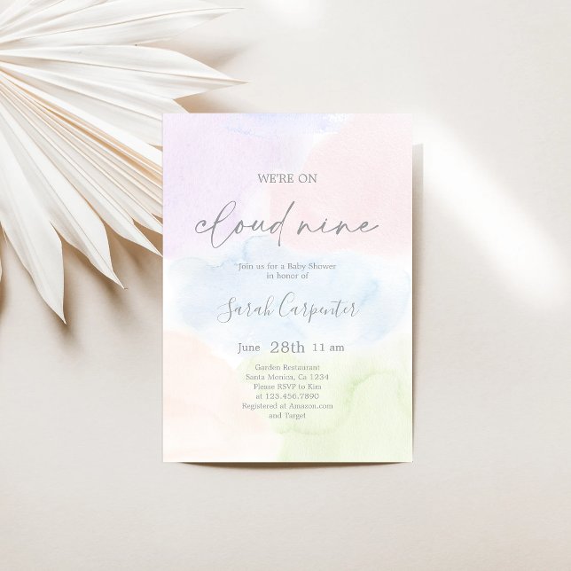 Convites Estamos no Chá de fraldas Cloud Nine (Criador carregado)