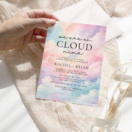 Convites Estamos no Chá de fraldas Cloud Nine Dreamy Sky