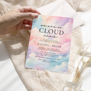 Convites Estamos no Chá de fraldas Cloud Nine Dreamy Sky