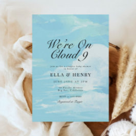 Convites Estamos no Chá de fraldas de Casais do Céu Azul na